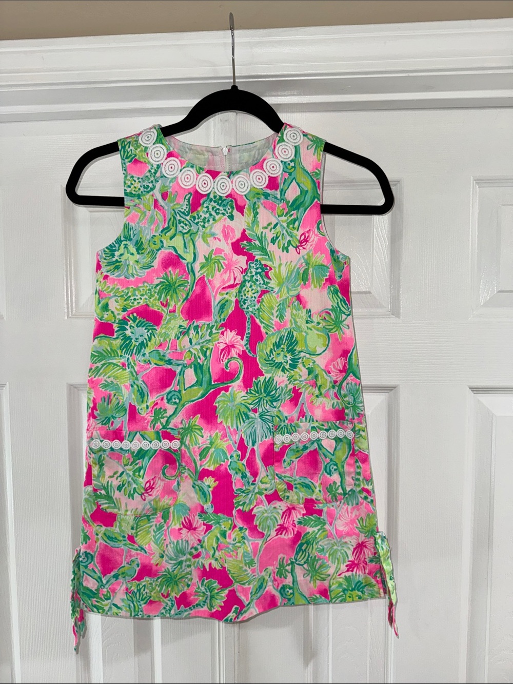 Lilly Pulitzer Girls' Pink & Green Tropical Shift Dress